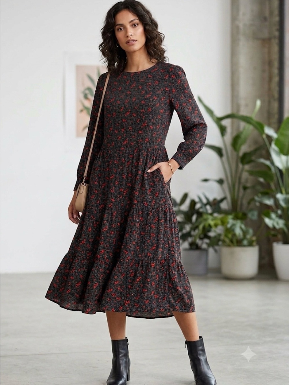Zara Floral midi Dress